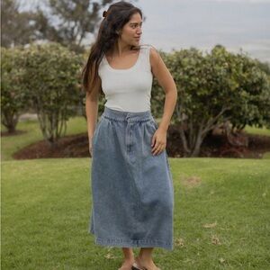 Neuflora Alana Denim Midi Skirt